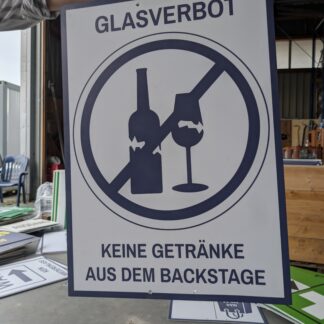 Schild A1; SFR; Umleitung Radweg, Pfeil geradeaus, Freifläche; Hochformat